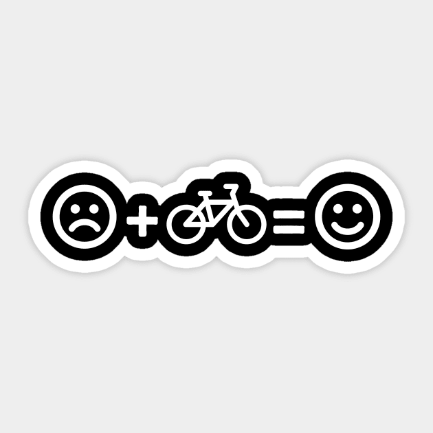 Cycling Is Happiness Bike Cyclist Gifts Sticker by Foxxy Merch